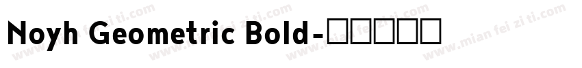 Noyh Geometric Bold字体转换
